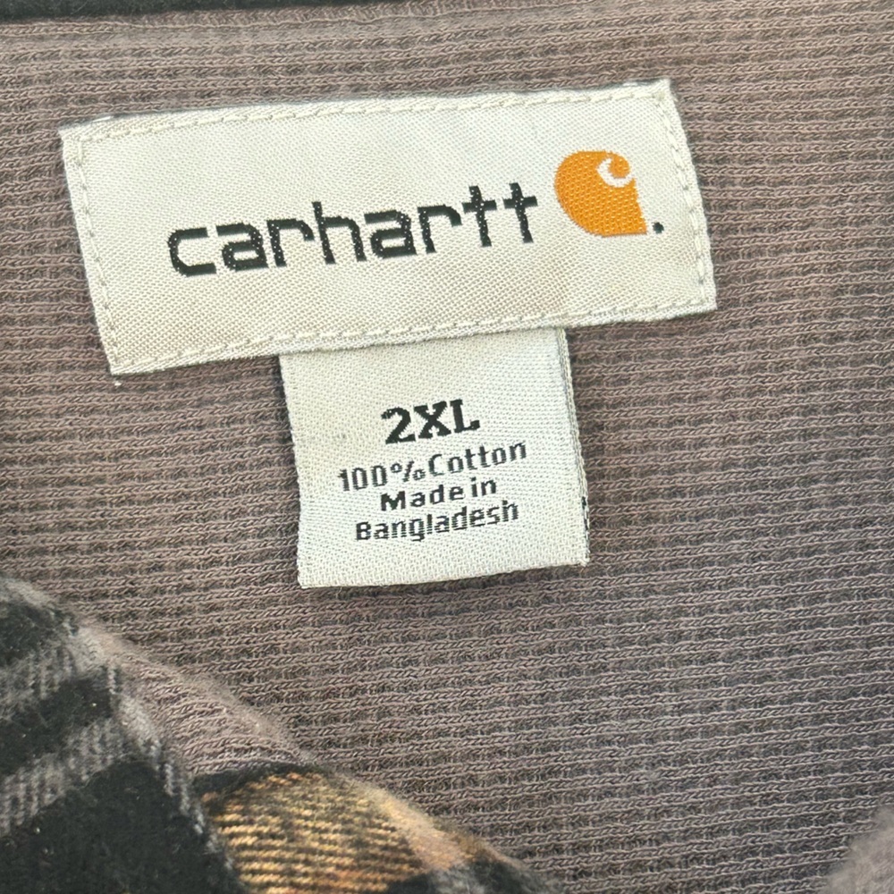 EUC Carhartt Youngstown Waffle Thermal-Lined
Flannel Plaid Shirt Jacket - Picture 3 of 6